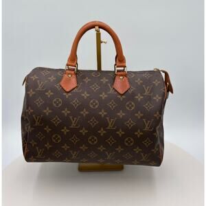 Authenticated Louis Vuitton Monogram 30 Speedy handbag purse